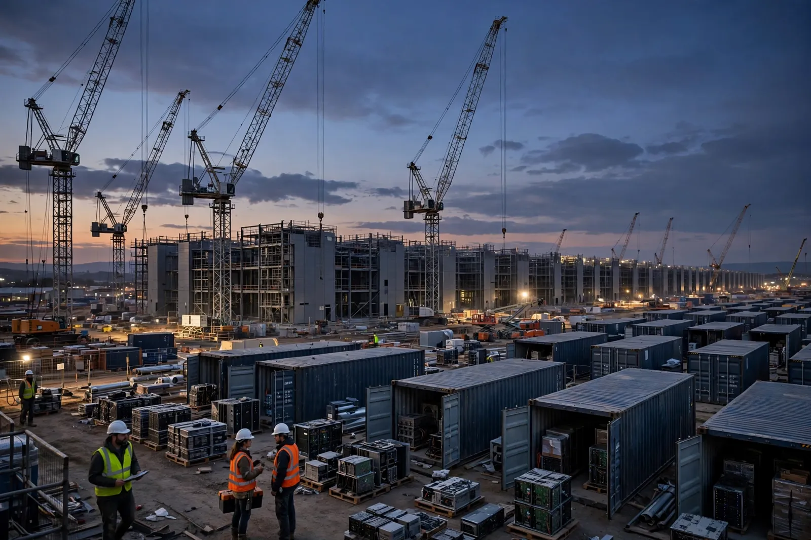 Where the AI money goes: Alphabet spent $51.4 billion on infrastructure in one quarter, much of it on data centers still being built (illustration).
