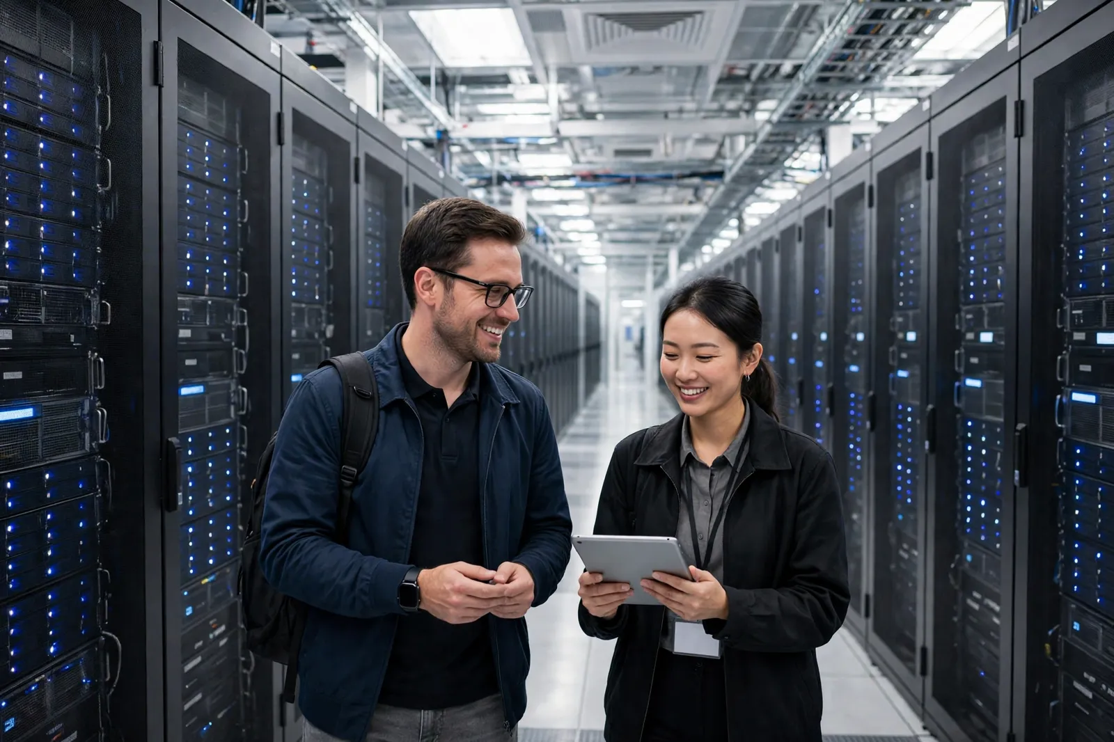 The bright spot: Google Cloud revenue more than doubled to $30.7 billion as demand for AI capacity filled halls like this one (illustration).