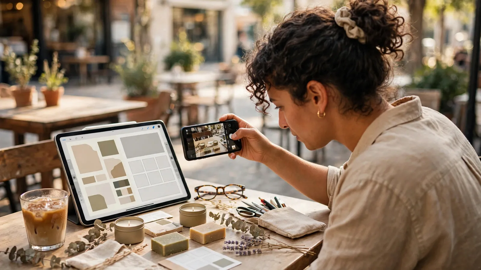 Small businesses use Canva to turn product photos into ready-to-post promotional designs.