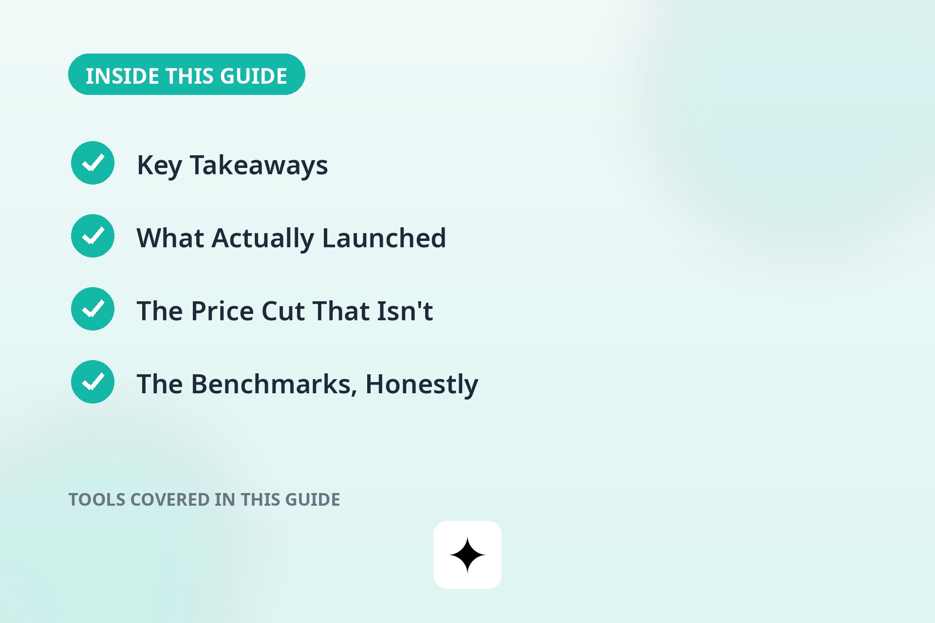 Inside this guide: the key sections covered and the tools compared.