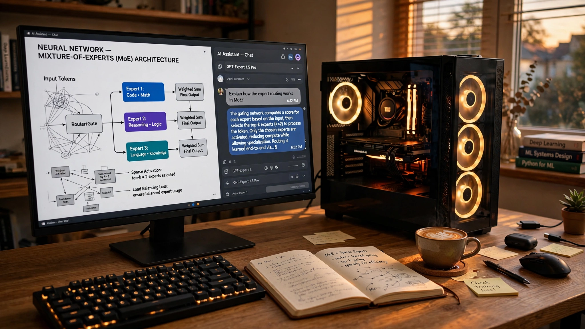 Running it yourself: day-0 support in transformers, vLLM and llama.cpp puts the weights on your own machines (illustration).
