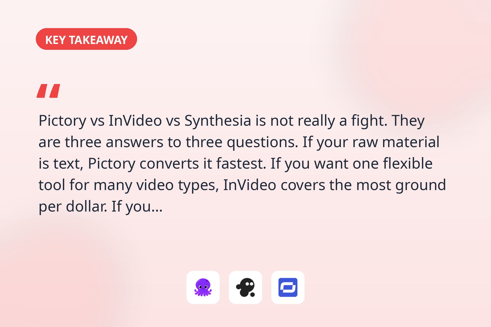 The key takeaway from this guide.